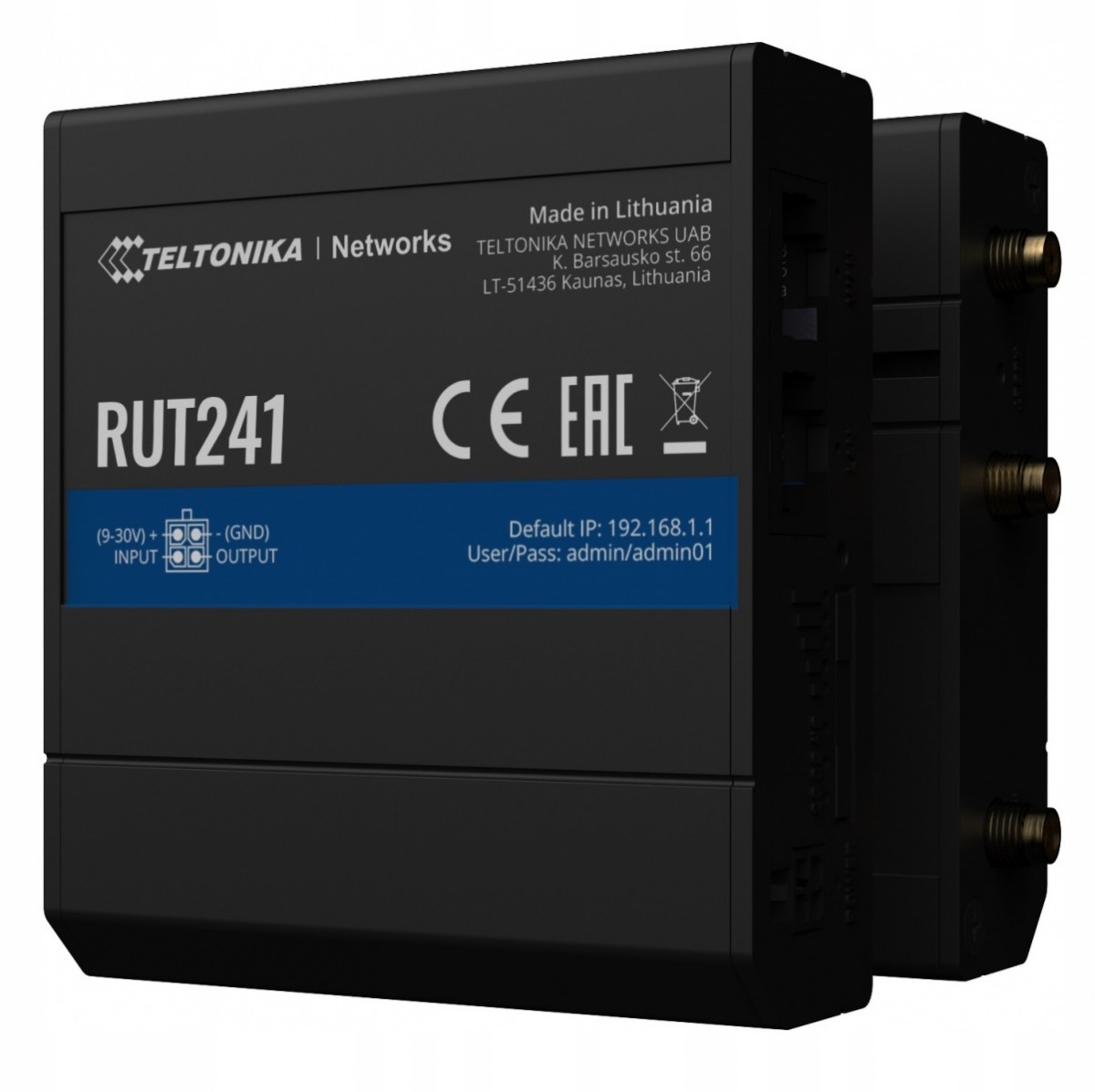 Teltonika Router Lte RUT241 (Cat 4), 4G, WiFi, Ethernet