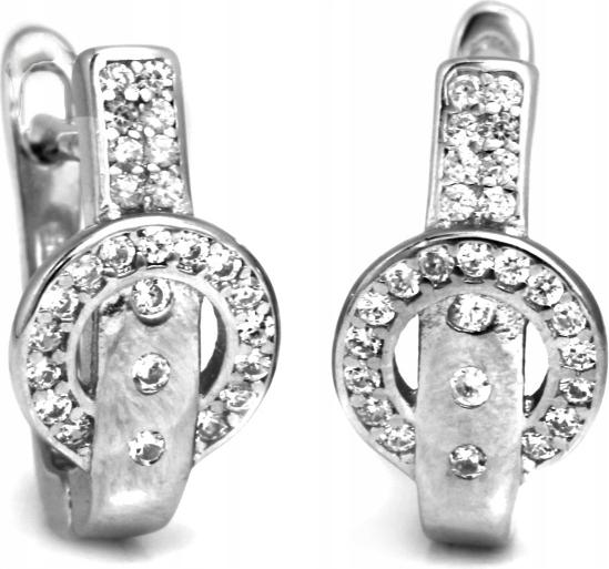 Stříbrné náušnice 925, výjimka spona na opasek se zirkony krabička