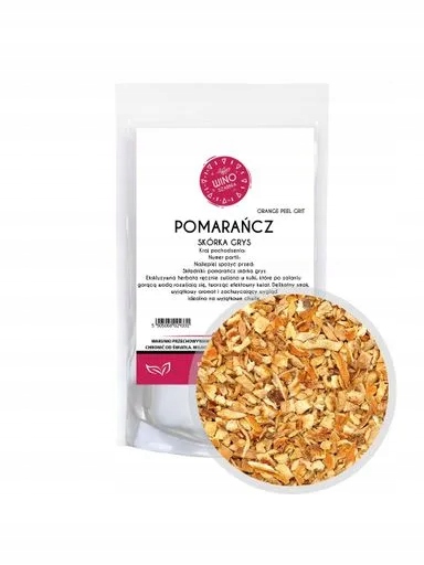 6 x Winoszarnia Pomeranč Sušená kůra Drcené Jedlé ovoce 100 g Na pivo