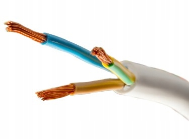 Przewód elektryczny okrągły 3x1,5 H03VVF Omy 300V 3x1,5 linka Biała 25m