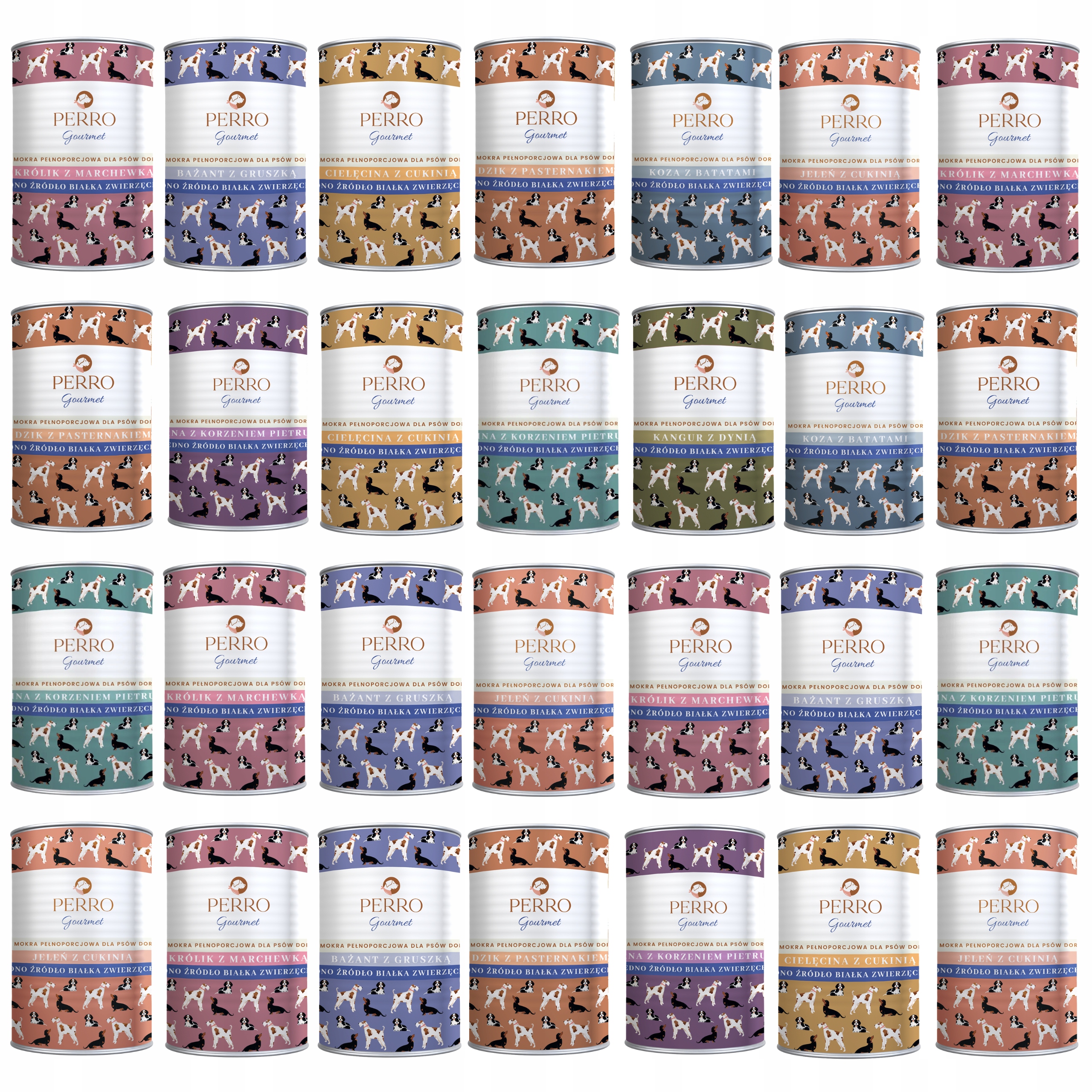 Levně Perro Gourmet Krmivo mokré pro psa mix chutí 28 x 400 g