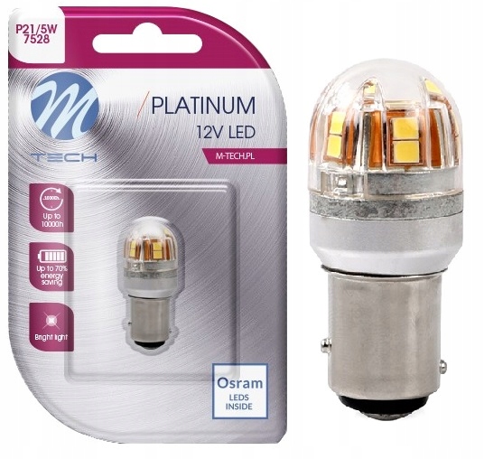 Żarówka P21/5W Osram Led 15xSMD 12/24V Biała