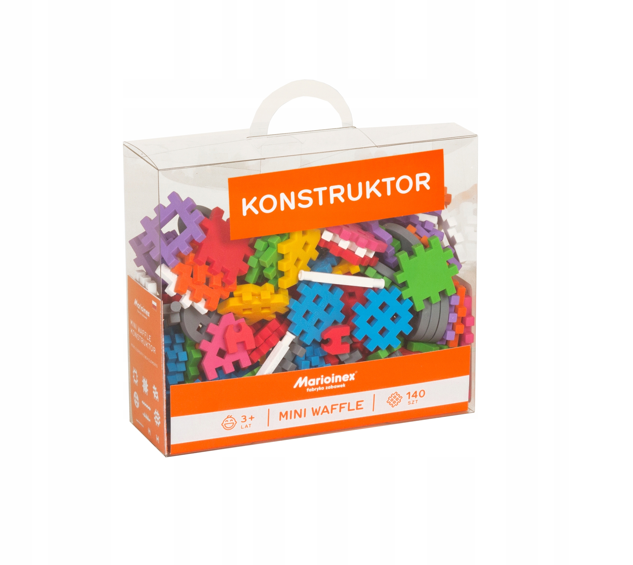 Marioinex, Mini Waffle Konstruktor - 140 elementów