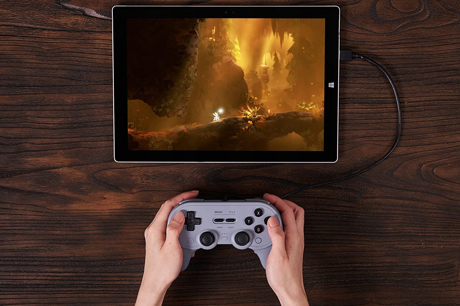 8bitdo Pro 2 Grey Pad USB PC Switch Raspberry Sposób podłączenia przewodowy