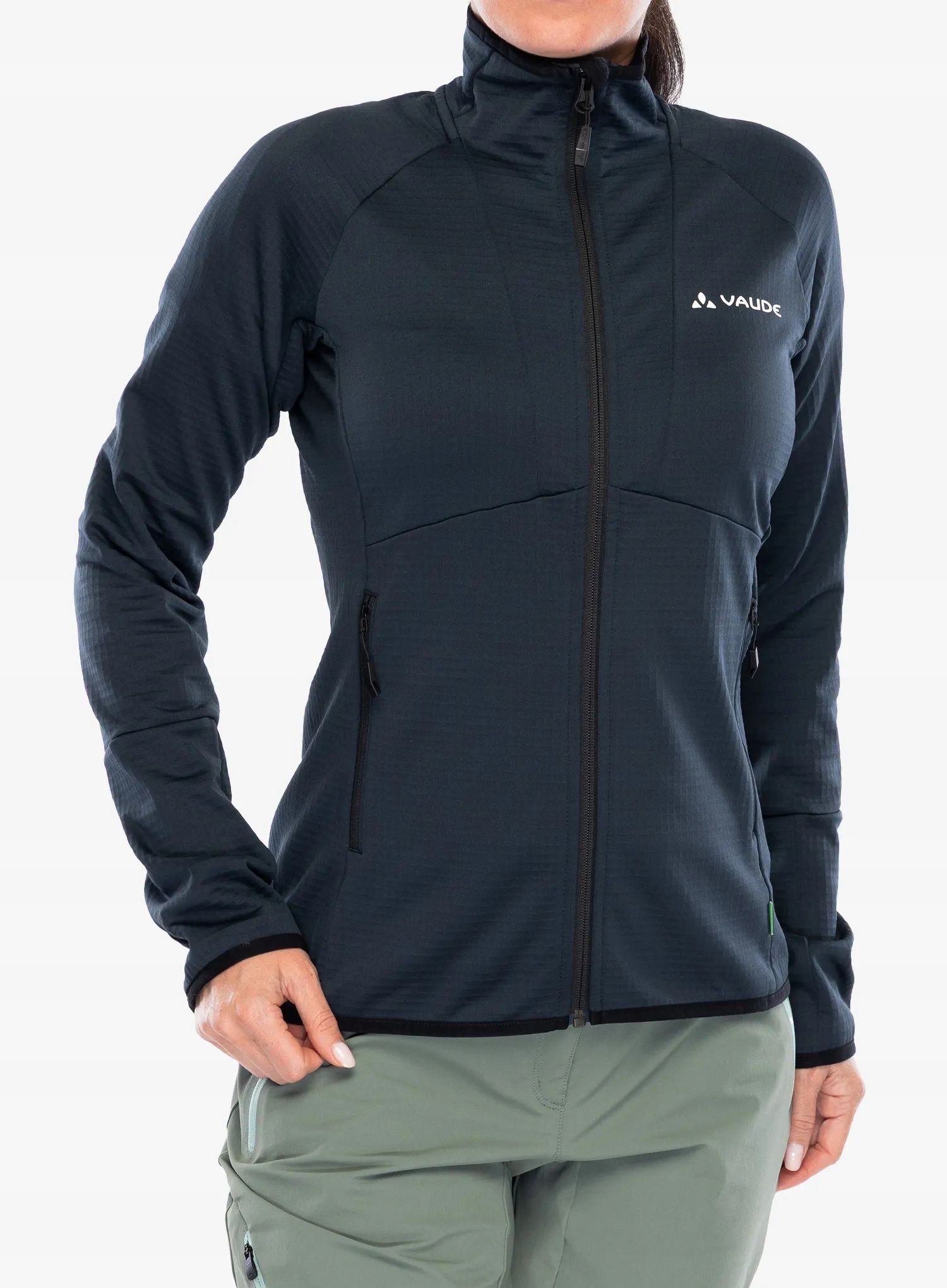 Fleecová Mikina dámský Vaude Monviso Fleece Fz Jacket II černá/černá 42 (L)