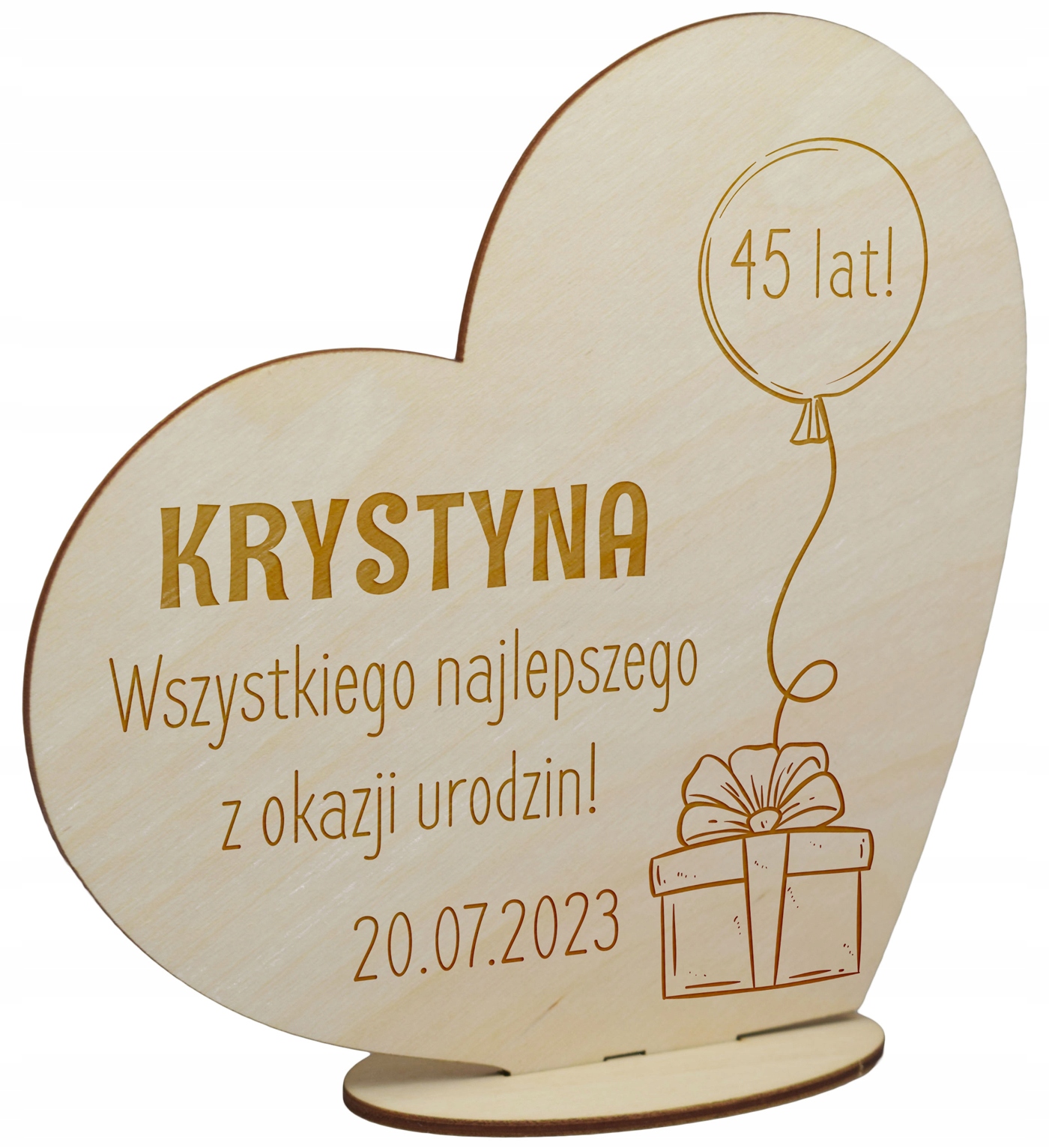 

Na 70 Urodziny Urodzinowy Drewniane Serce