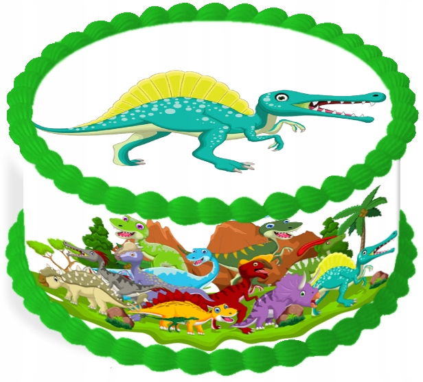 oplatek na dort 14 cm Dinosaurus Dino Party Narozeniny