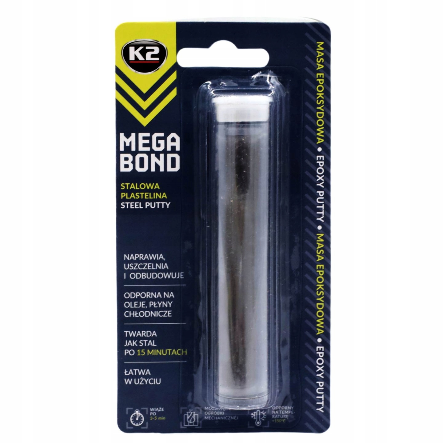 Plastelina Stalowa K2 Mega Bond +150°C 20g