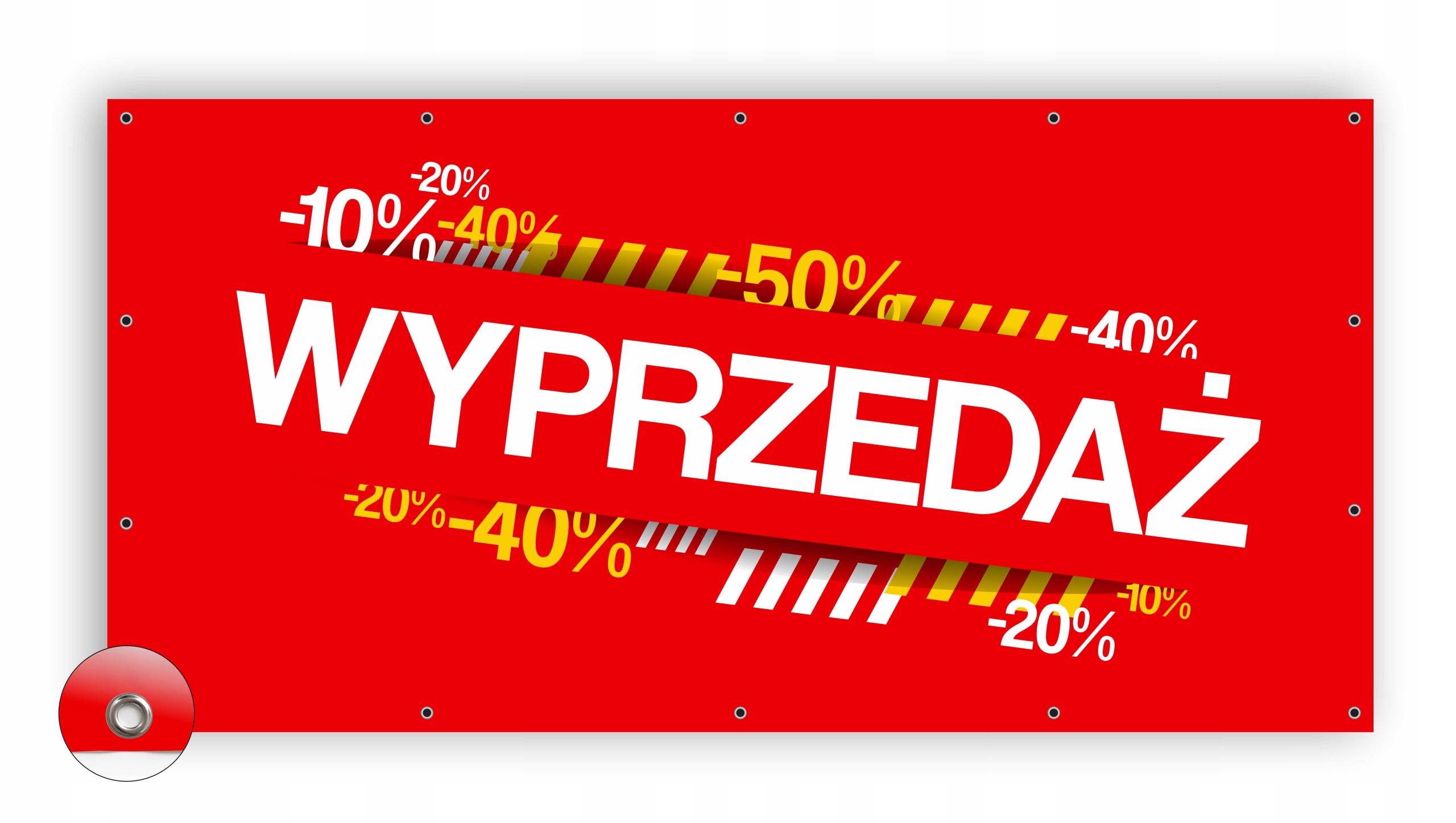 Baner Reklamowy Banery Reklama Plandeka MOCNY WIDOCZNY 3x1,5 WYPRZEDAŻ UV