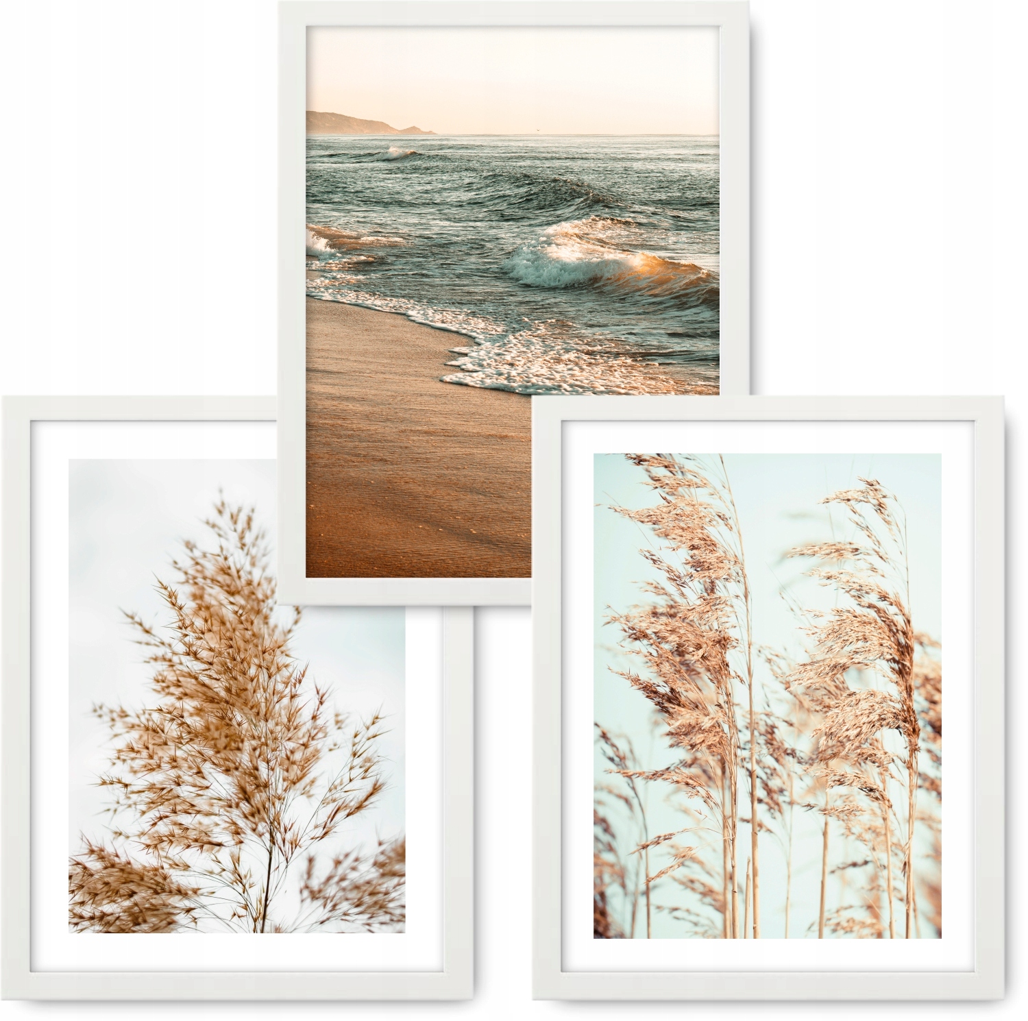 Boho 3 obrazy 33x43 Natura Bronz rám Ikea #15