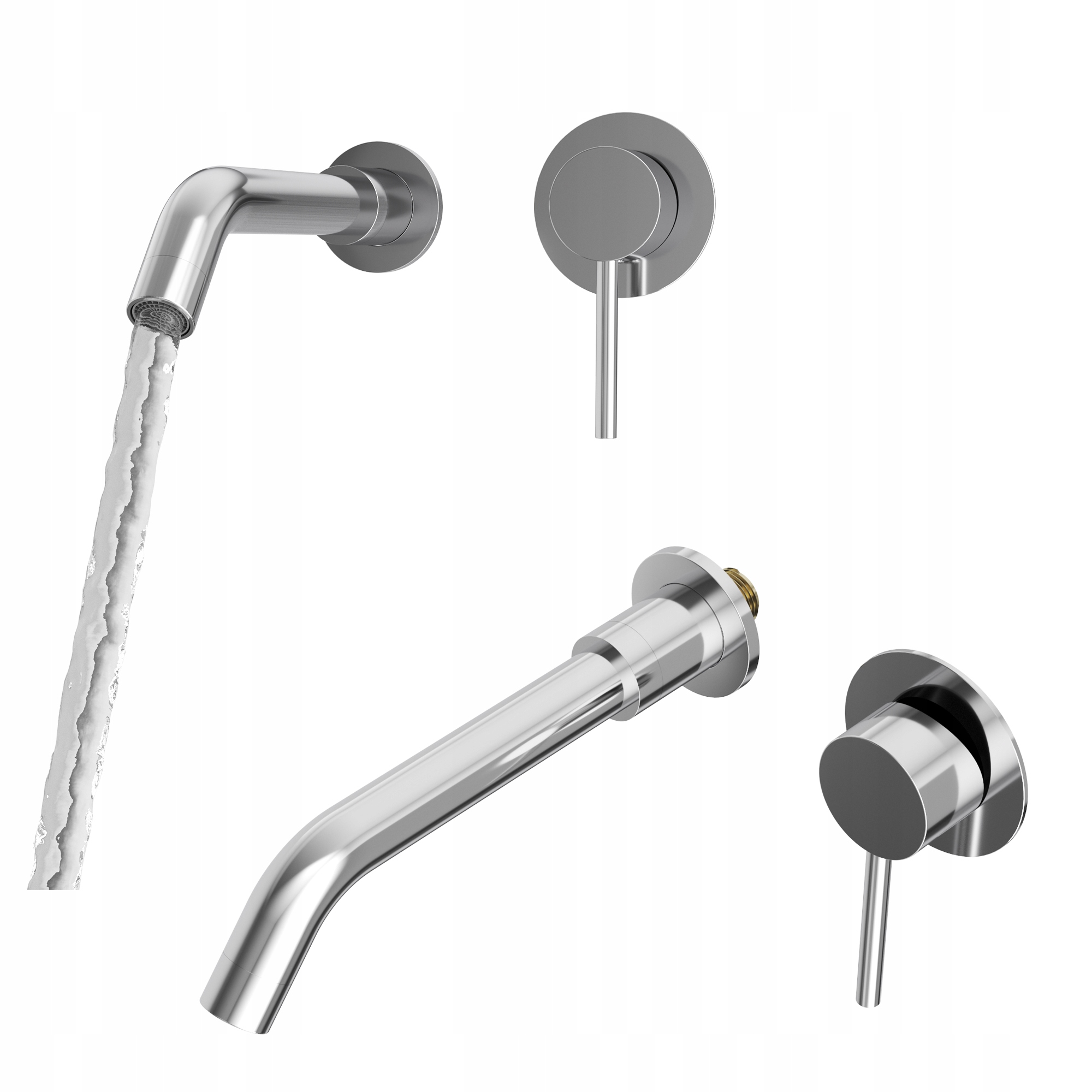 Umývadlová Podomietková Batéria Do Kúpeľne Kivo Chróm Mosadzná Box Kohútik