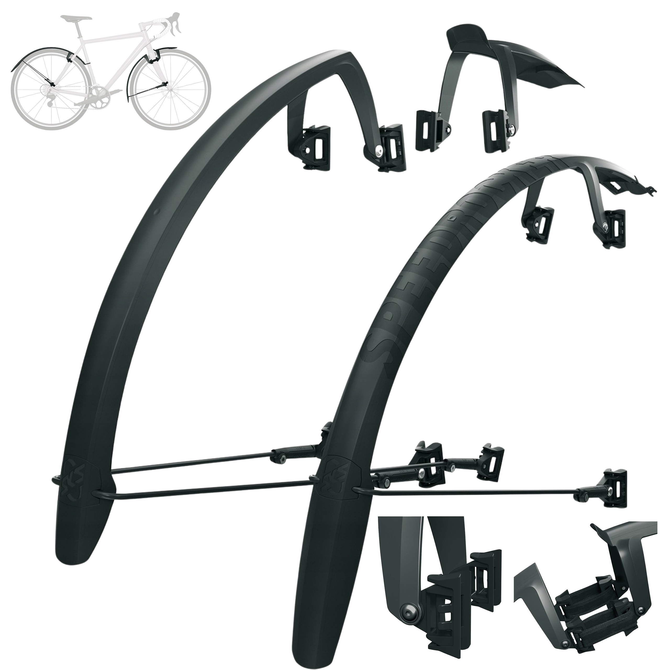 Błotnik Rowerowy Sks Speedrocker Zestaw Przód Tył do Rowerów Gravel 28"