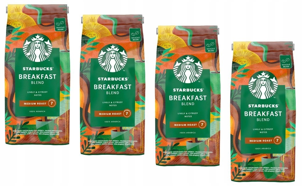 Kawa ziarnista Arabica Starbucks Breakfast Blend 4x450g