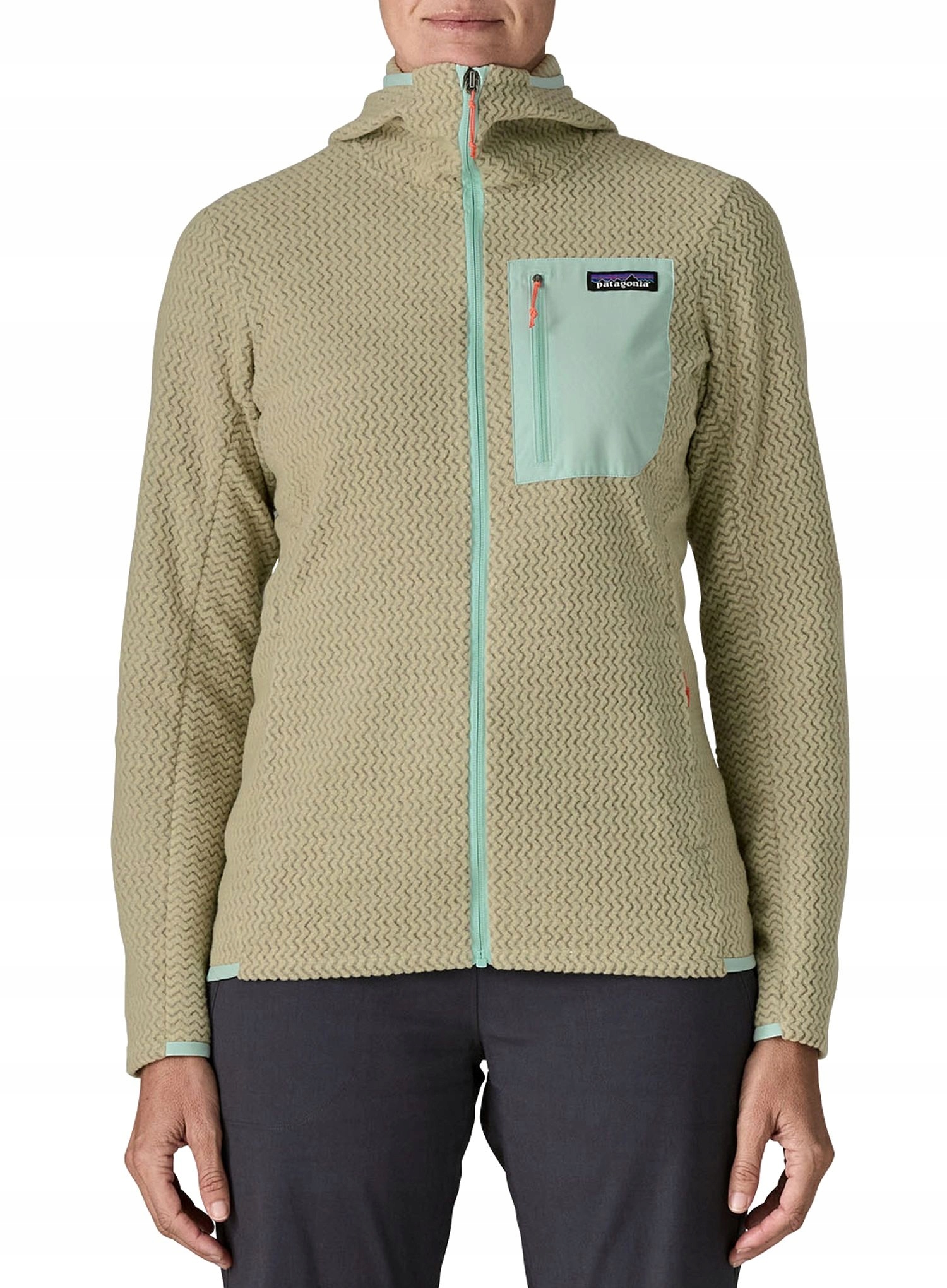 Bluza rozpinana damska Patagonia R1 Air Full-Zip Hoody weathered stone M