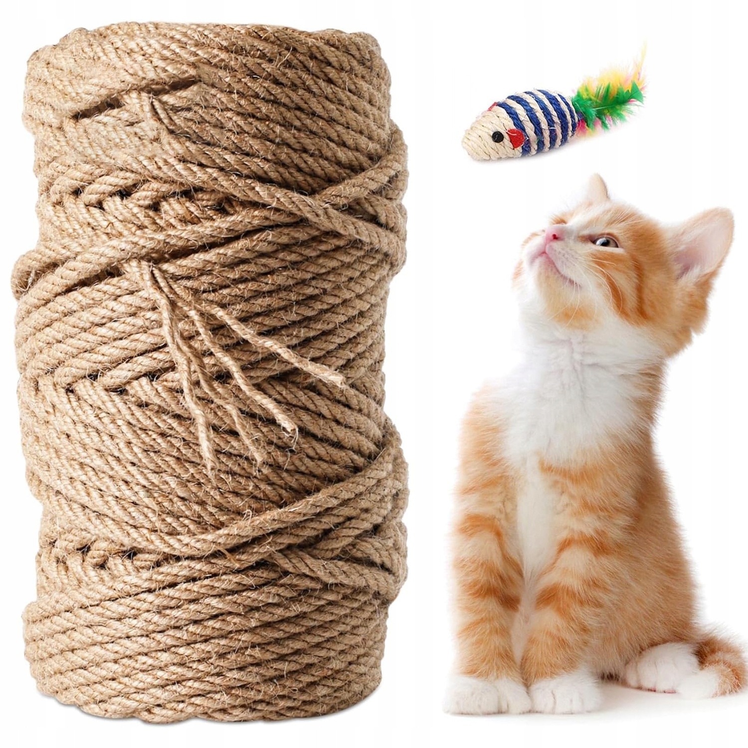 Levně Jutový Provázek Na Škrabadlo Pro Kočky 8 MM 100 M Hnědá