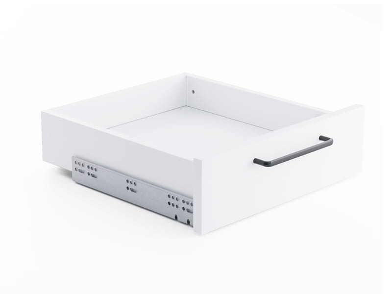 Aqbau šuplík DiBOX H89 L400 bílá s vodítky, nosnost 40 kg