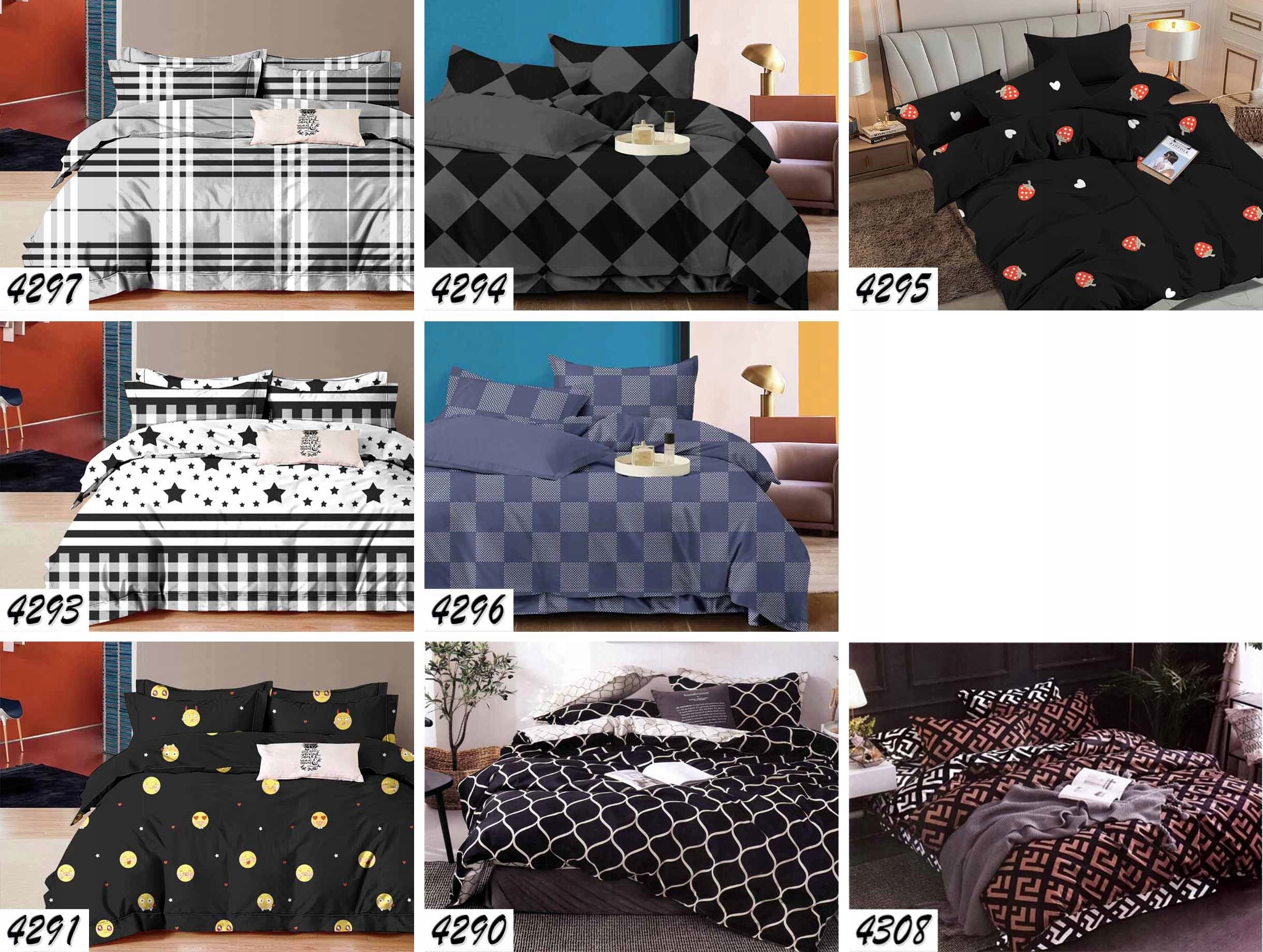 KOMPLET POŚCIEL 160X200 z BAWEŁNY SATYNOWEJ + 2X POSZEWKI ZESTAW DUŻO WYBÓR EAN (GTIN) 5902311427062