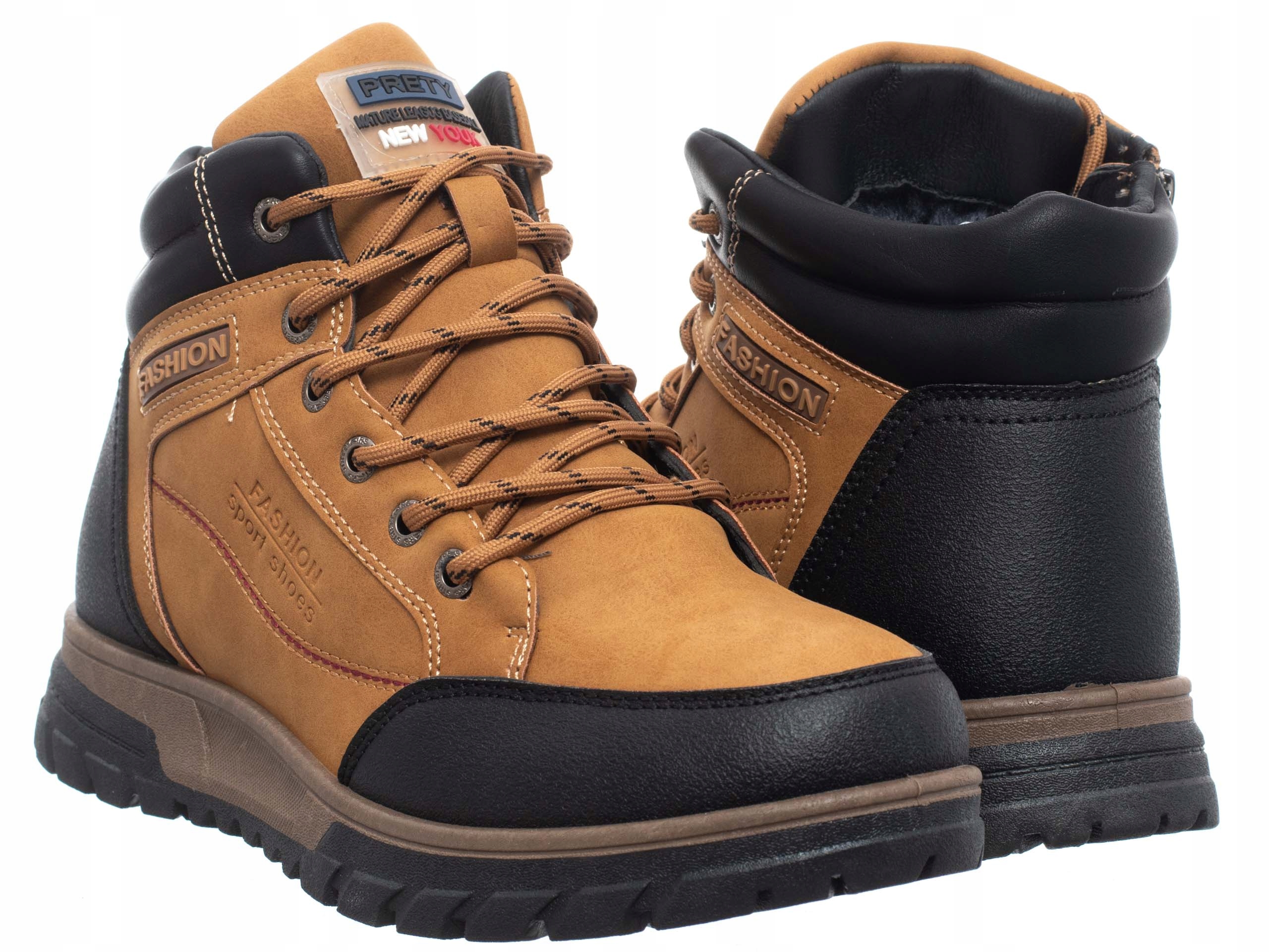 Prety Pánské Boty 13109-5 trekové zimní zateplené s vázáním na zip