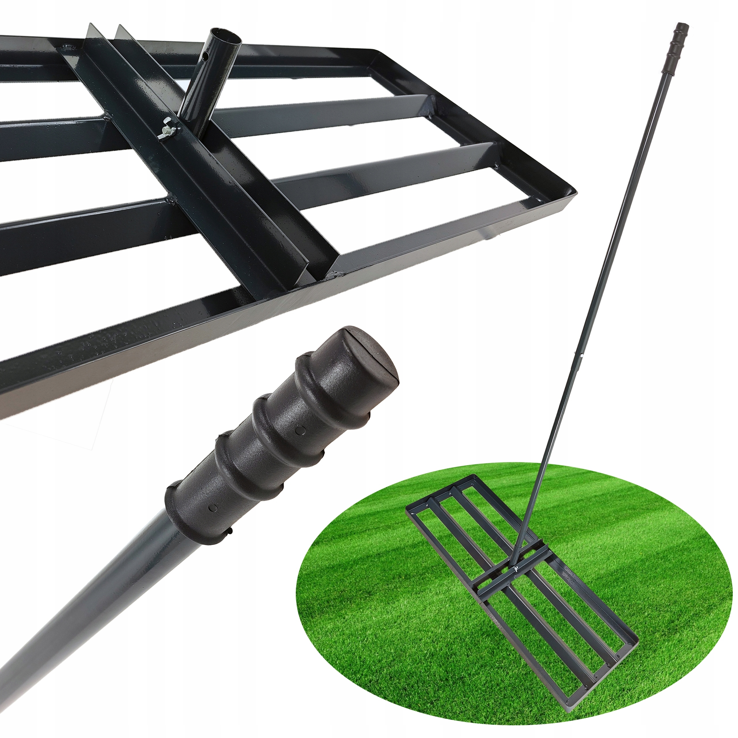 Niwelator do Trawy Stalowy Terenu Trawnika kretowisk 90x30 Równiarka Polski