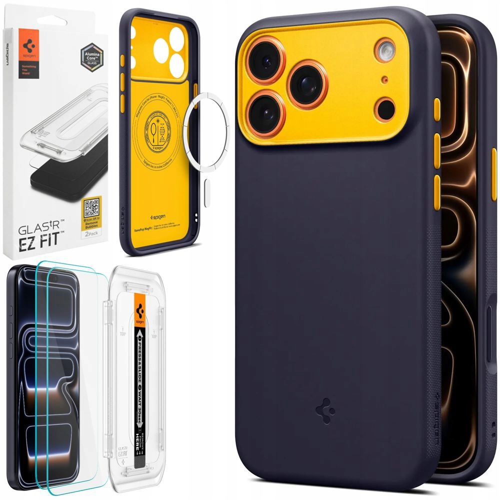 Pouzdro Spigen Set Nano Pop s MagSafe 2x Sklo pro Apple iPhone 17 Pro Max