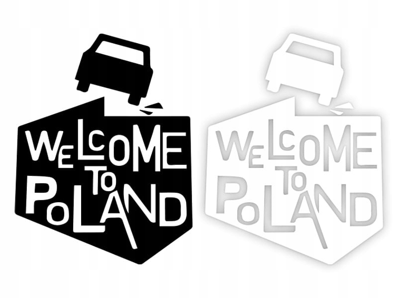 WELCOME TO POLAND - Naklejka na samochód na auto KOLOR