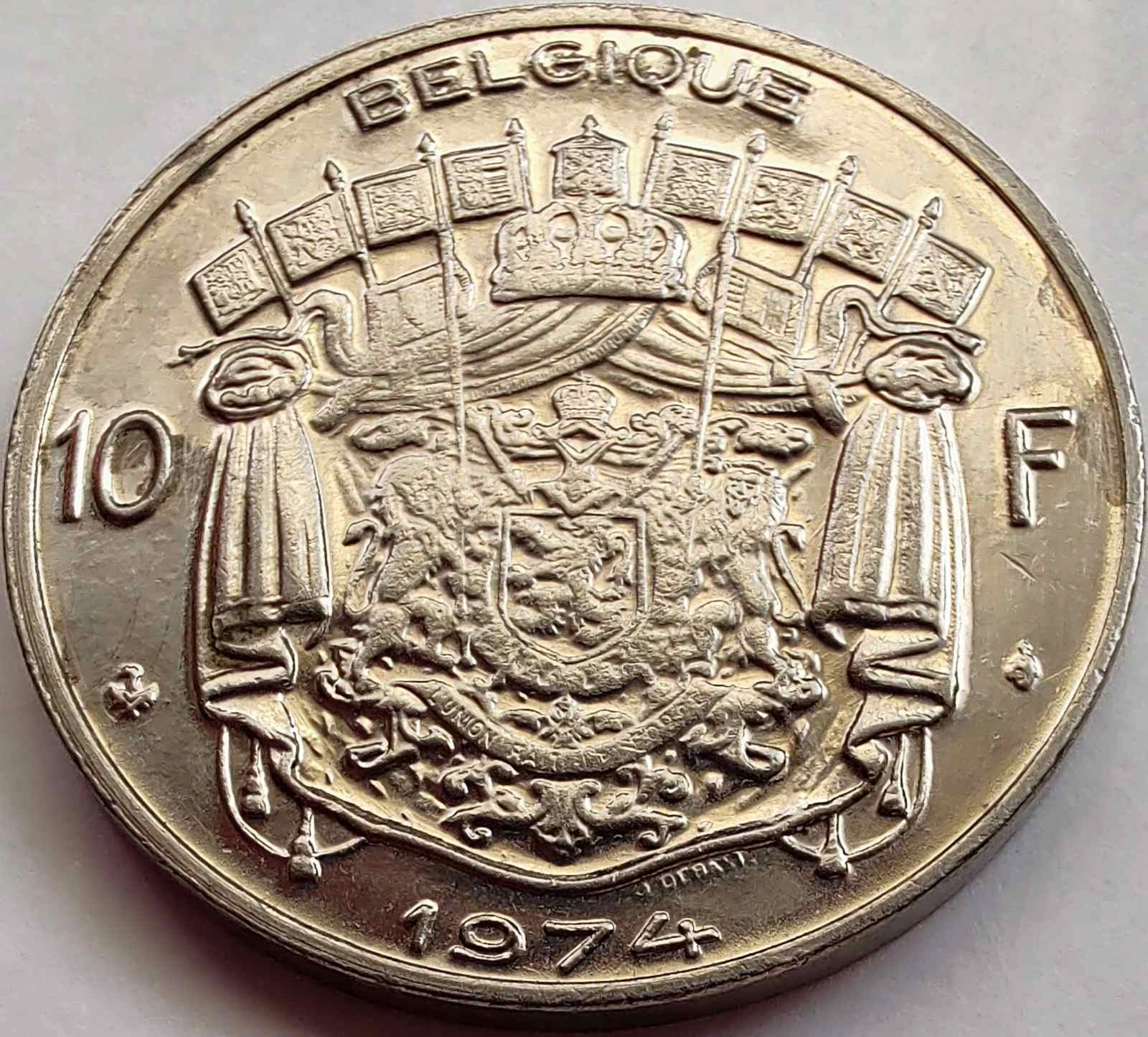 0683 - Belgia 10 franków, 1974