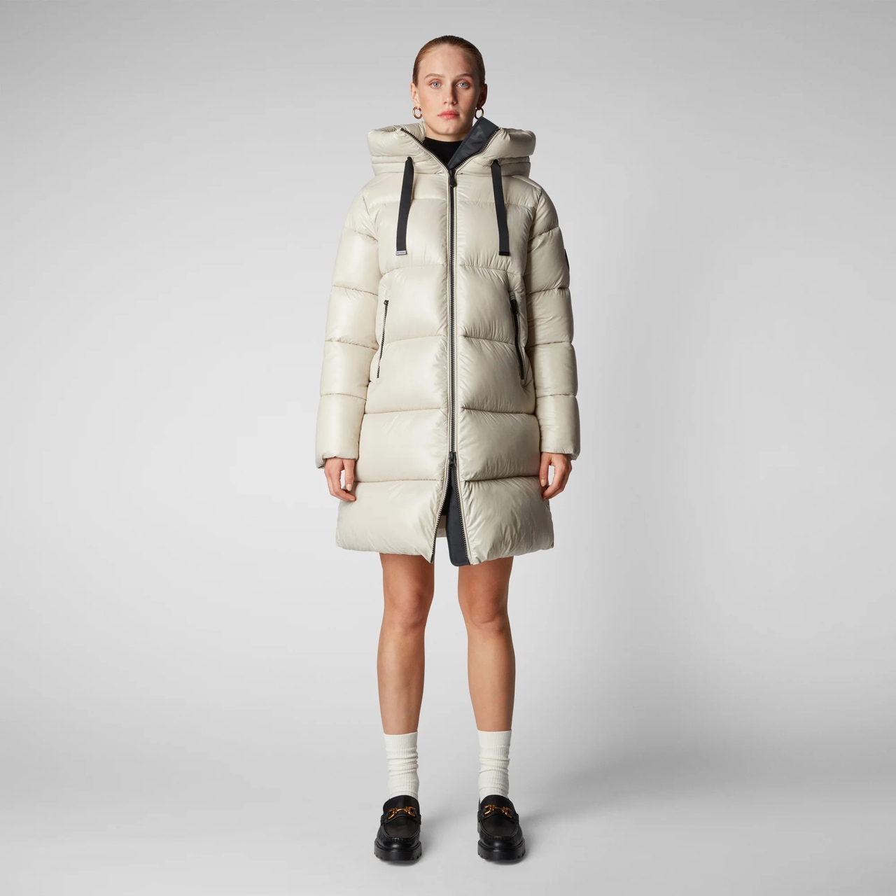 Save The Duck Płaszcz Damski Isabel Rainy Beige M Marka Save The Duck