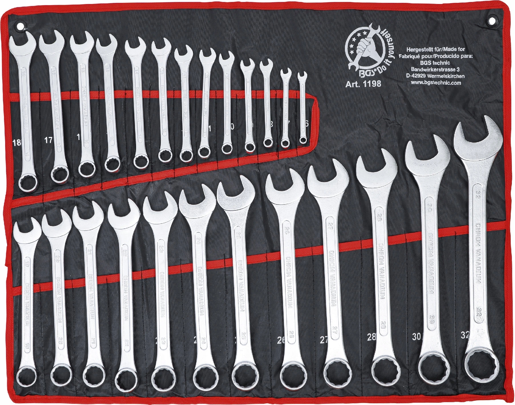 Bgs 1198, Súprava očkoplochých kľúčov 6 32 mm 25dielna