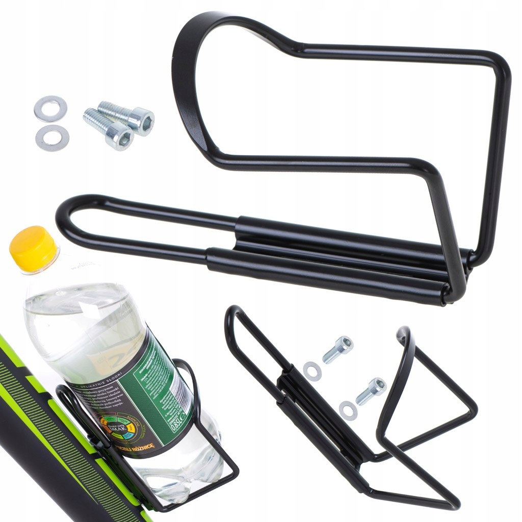 UCHWYT ROWEROWY NA BIDON BUTELKĘ KOSZYK METALOWY KOSZYK NA BIDON BUTELKĘ
