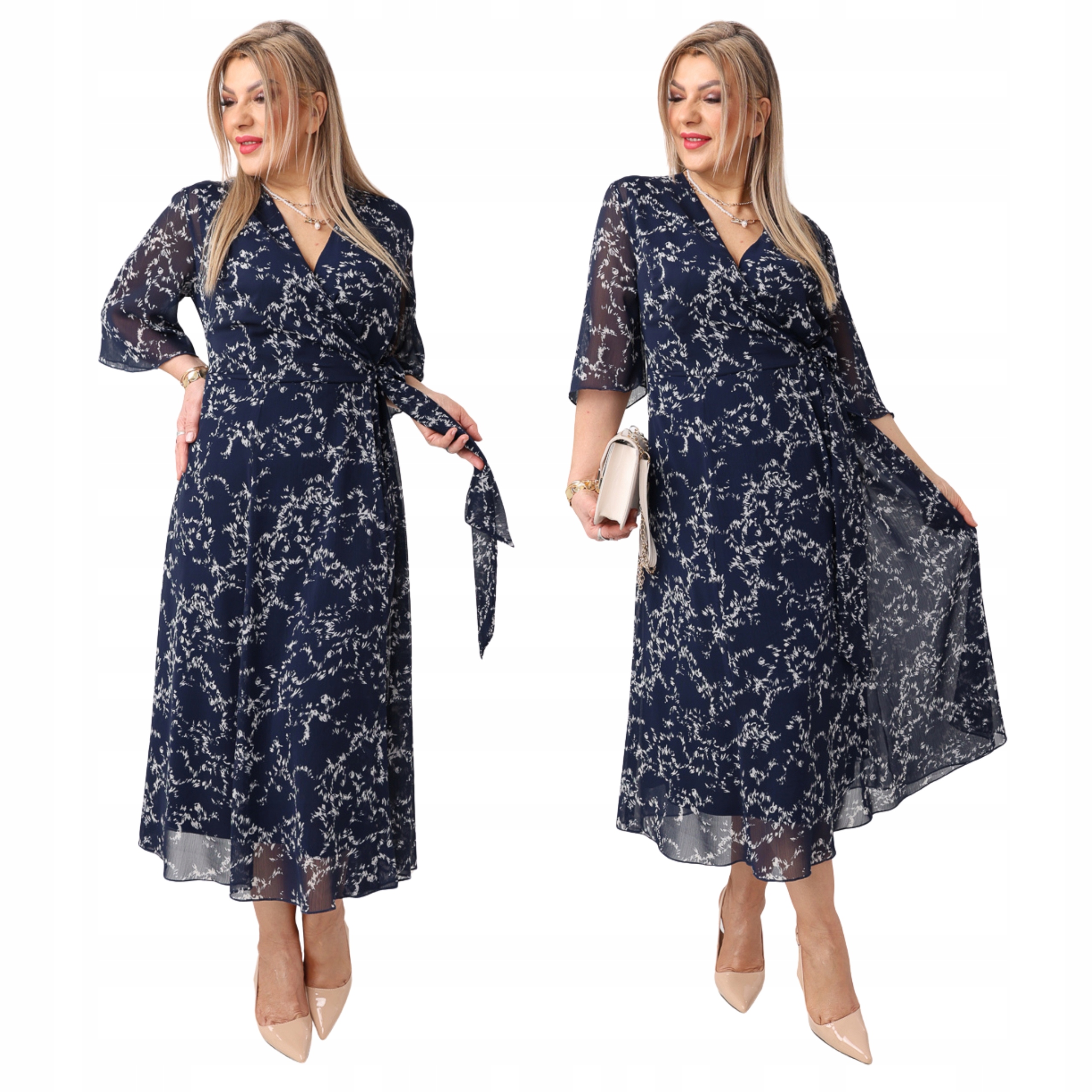 sukienka damska szyfonowa lekka Polski Producent duże rozmiary