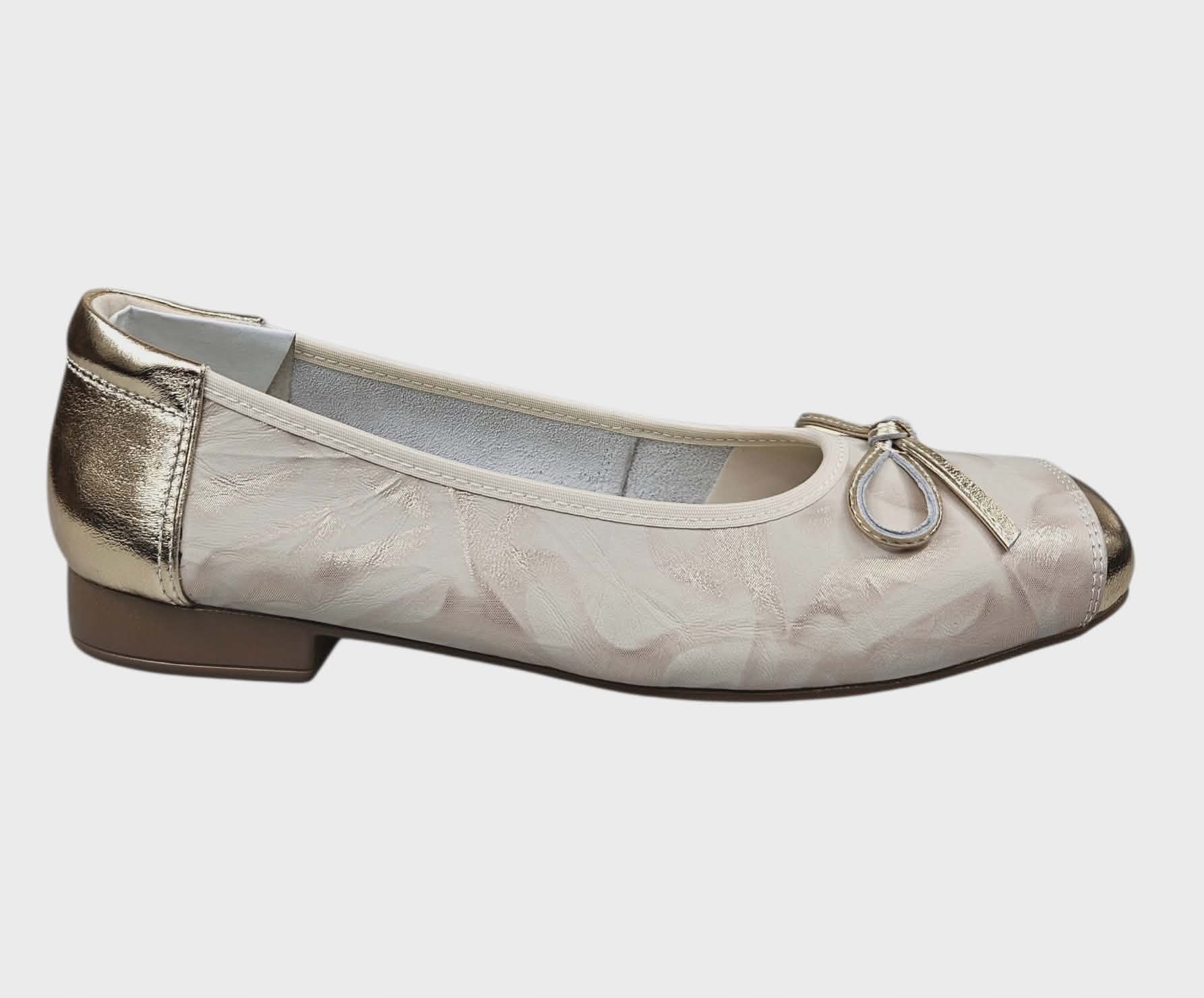 Kožené Lodičky Nízký Podpatek Pohodlné Loretta Vitale W2303 Béžová Růžová vel. 37