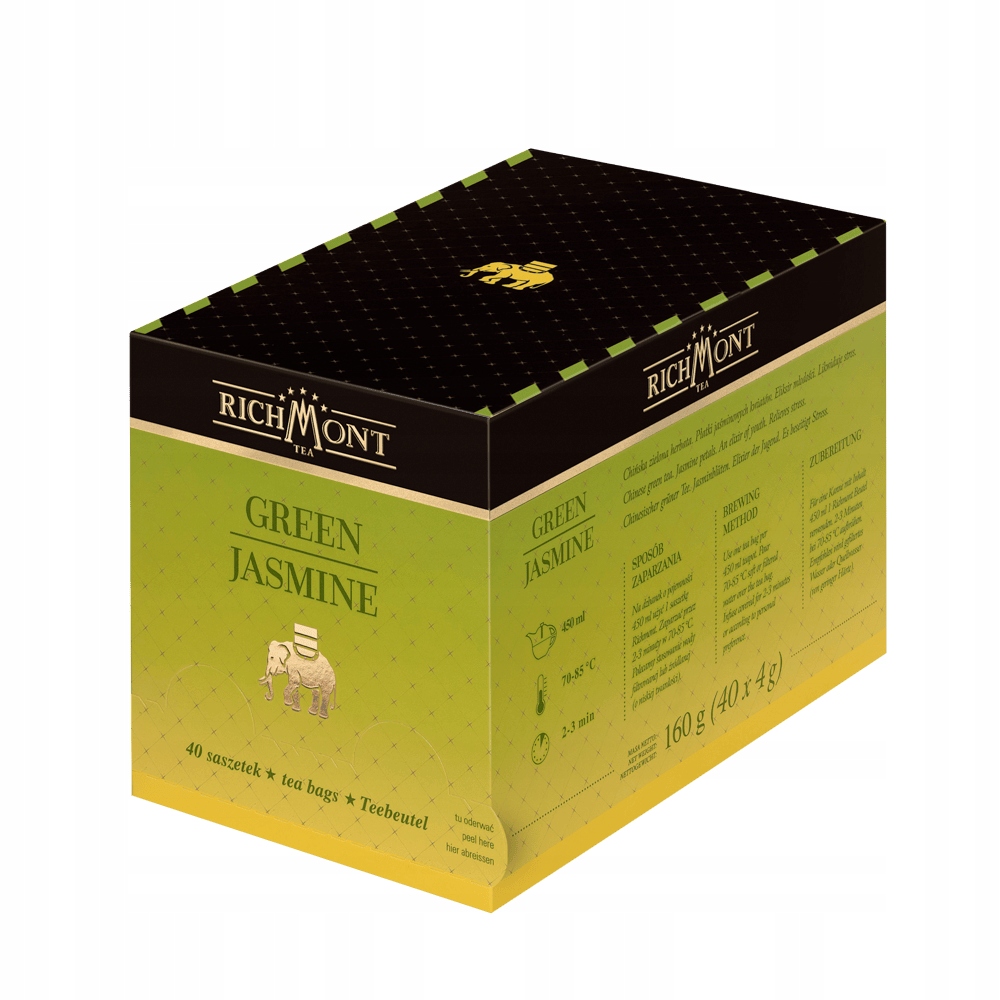Herbata Richmont Green Jasmine zielona herbata jaśminowa 40 saszetek