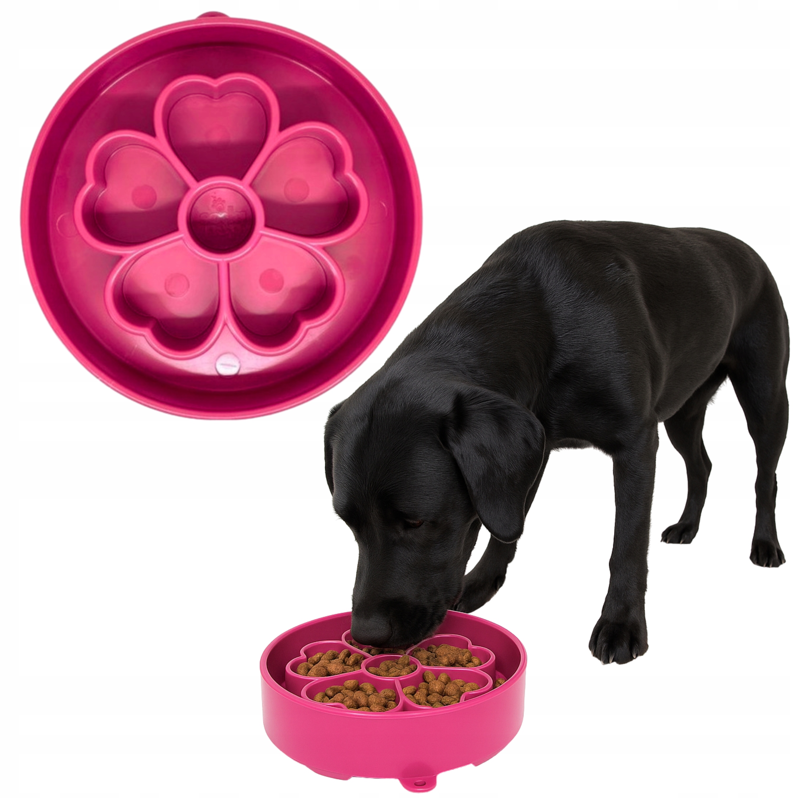 Levně Miska pro psa zpomalující stravování Flower Pot eBowl Růžová Květina