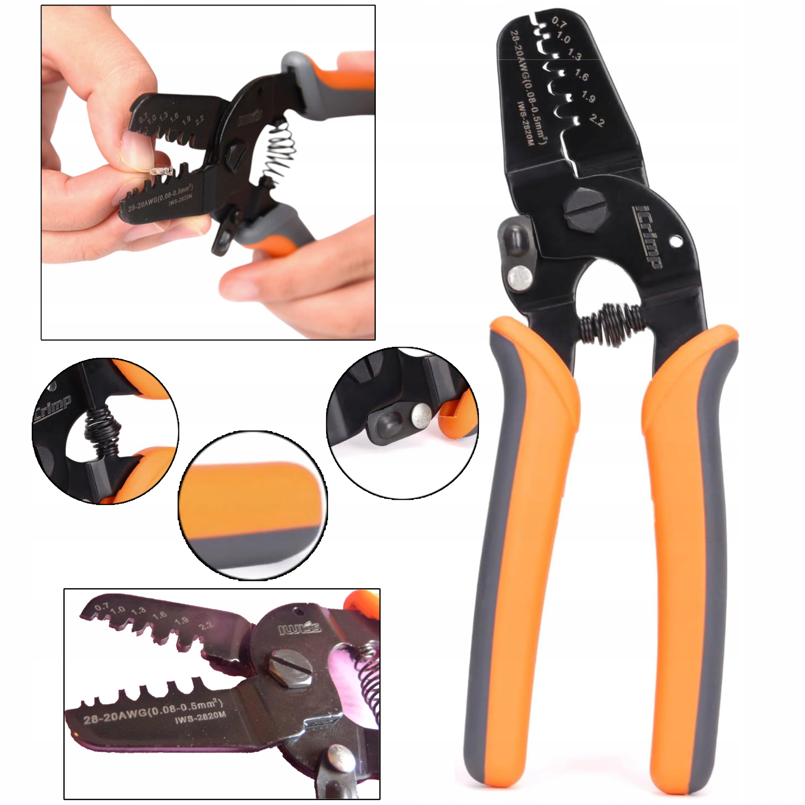 Krimpovač Pro Mini Konektory Iwiss IWS-2820 M Dupont, Jst, Molex