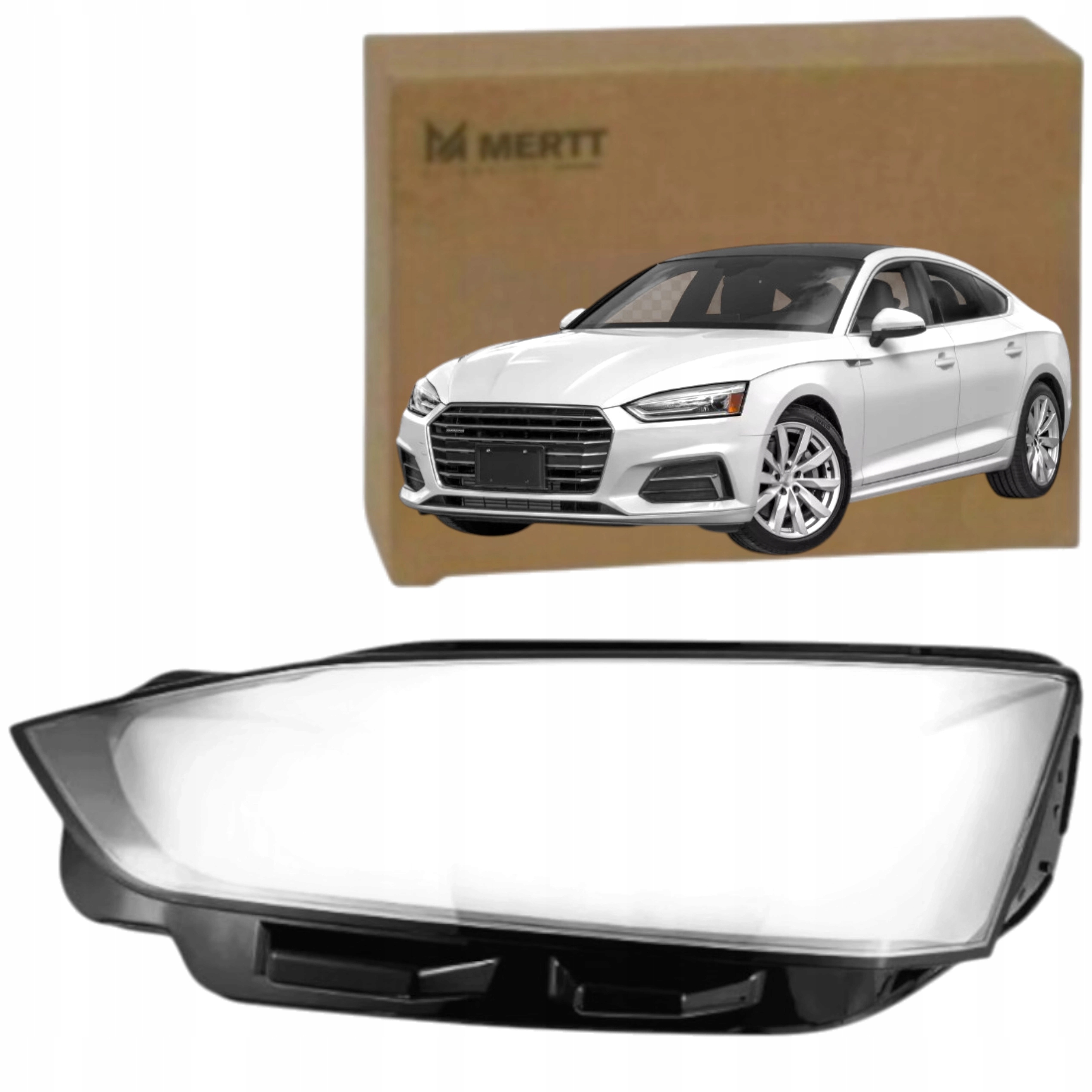 Audi A5 II F5 8W 2016-2019 Levé nové sklo předního světlometu sklo