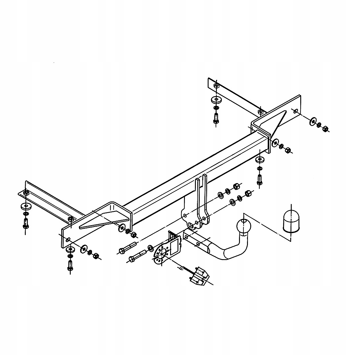 Hak holowniczy Chevrolet Cruze I Sedan 09-17 MODUŁ WIĄZKA 13 PIN GRATIS Producent Steinhof
