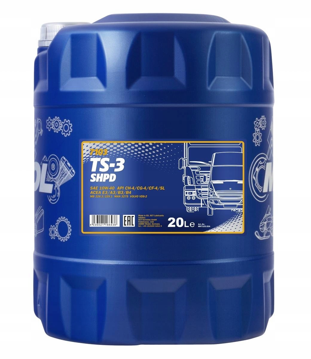 

Mannol TS-3 Shpd 10W40 20L.