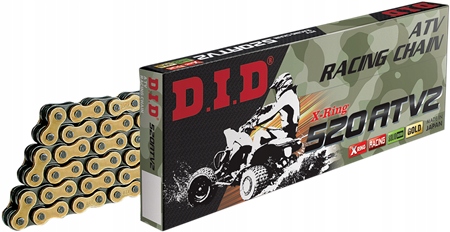 

Łańcuch DID 520 Atv Quad 98 Ogniwa Złoty Xring