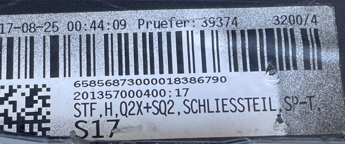 AUDI Q2 S LINE 2017- bumper rear part rear below PDC 81A807511B