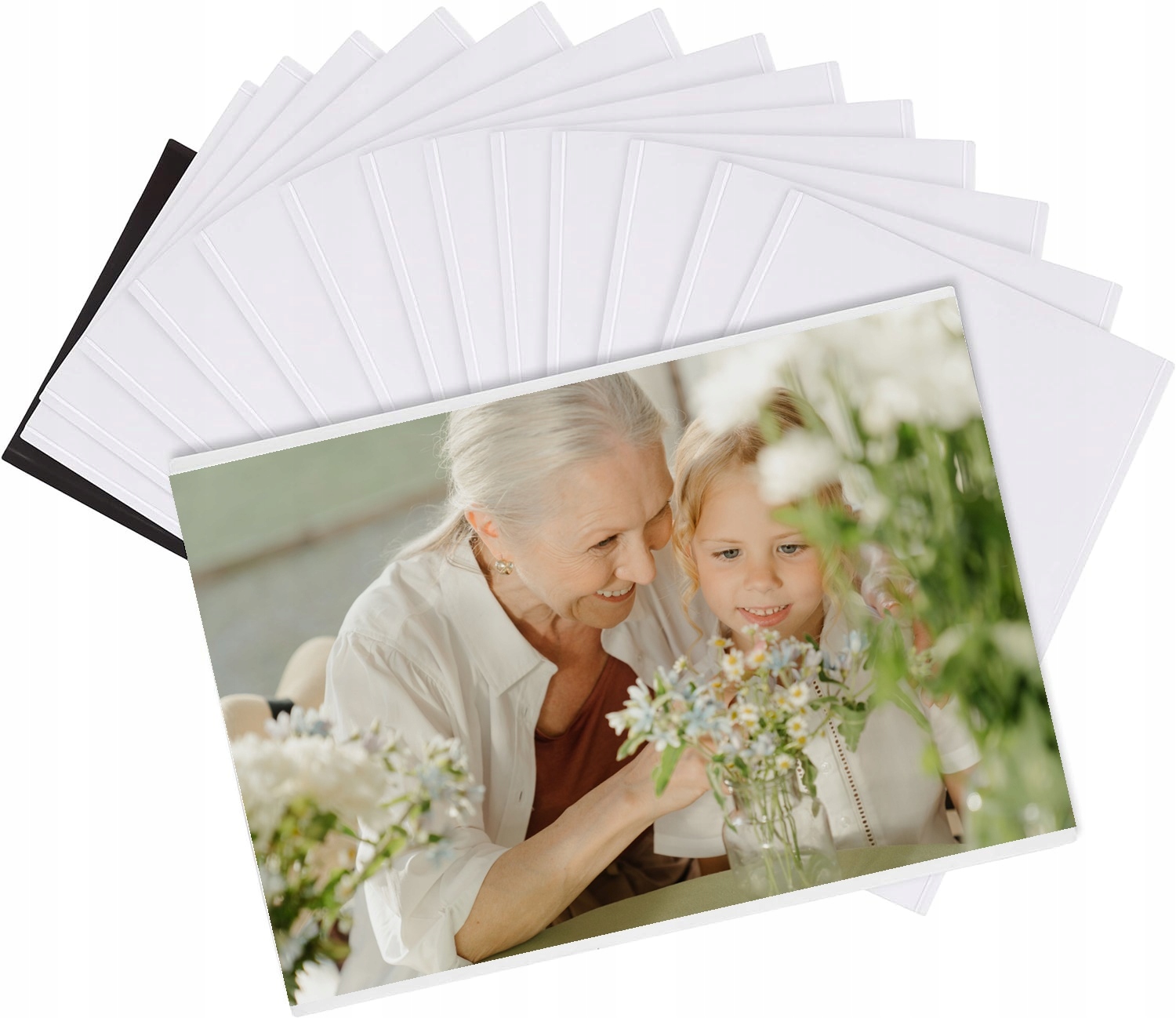 RAMKA BIAŁA NA ZDJĘCIA MAGNETYCZNA 2 SZT. W PUDEŁKU PRZENTOWYM Z SIANKIEM Marka inna