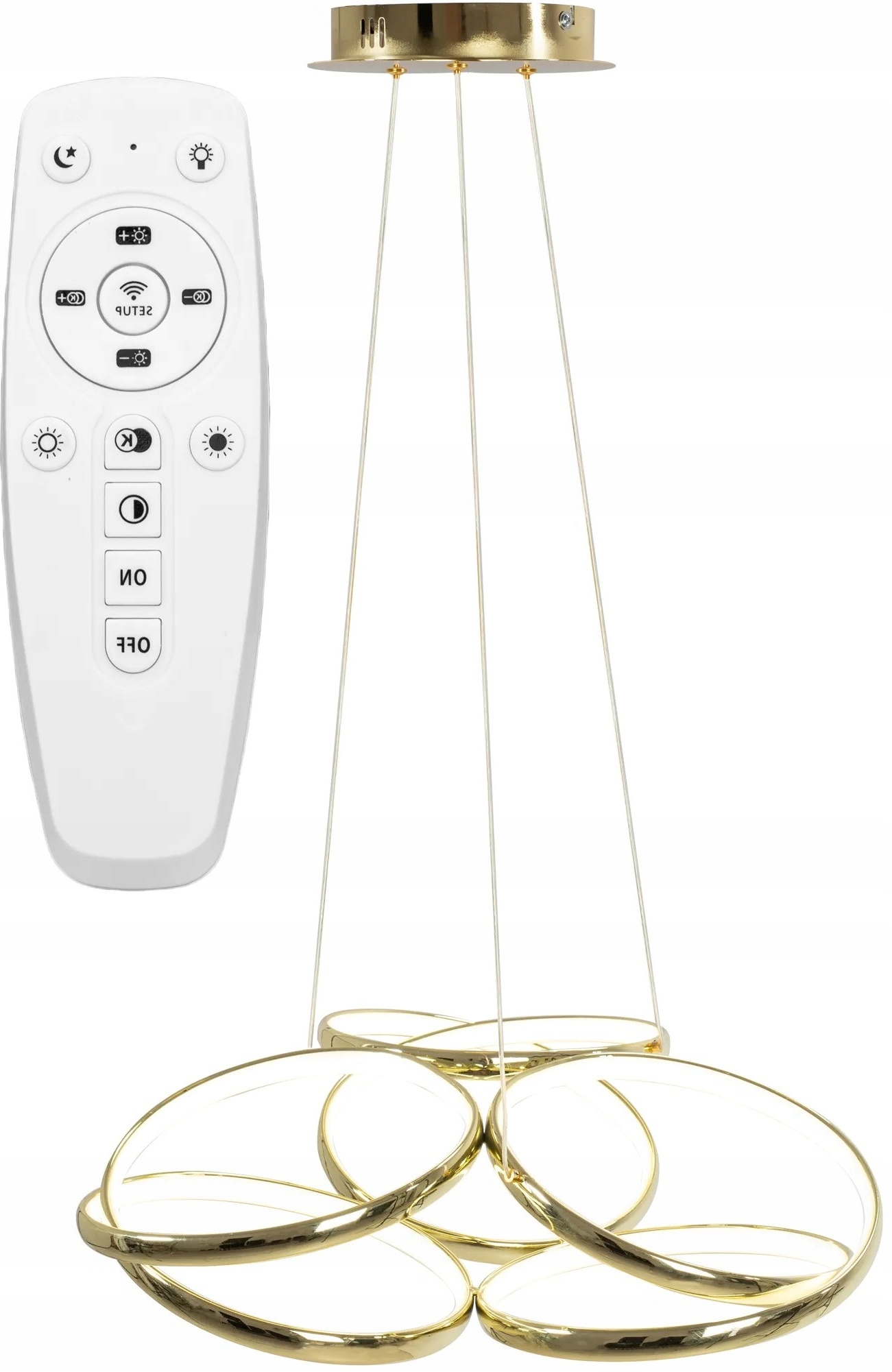 Závěsná stropní Led lampa Moderní zlatý obývací pokoj Dálkový Ovladač Kulatá Toolight