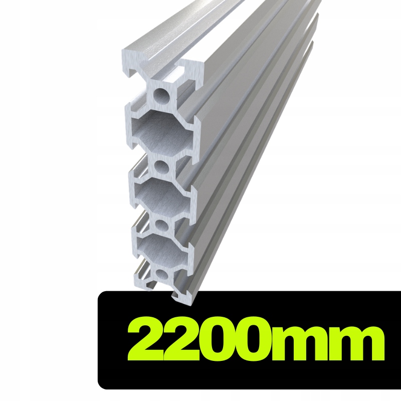 Hliníkový profil V-slot 2080 stříbrný o délce 220 cm