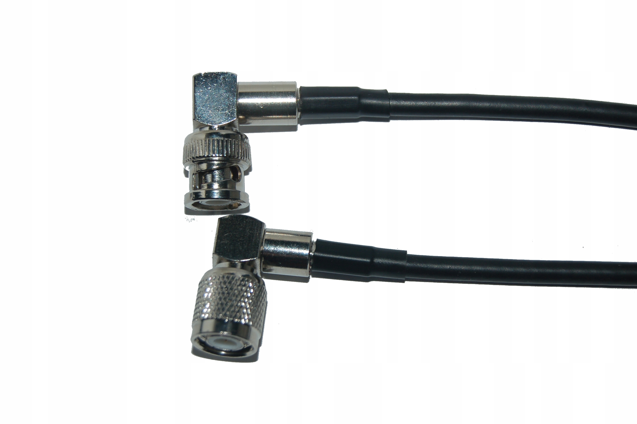 Kabel wtyk Tnc kątowy/wtyk Bnc kątowy RG58 linka 1m