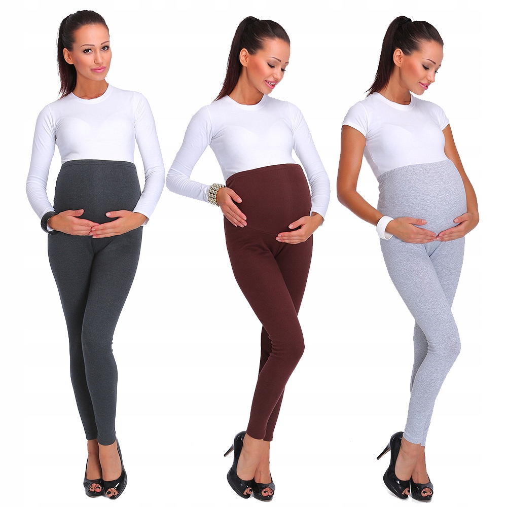 3X Těhotenské Pohodlné Legíny Zateplené Legíny PREG28