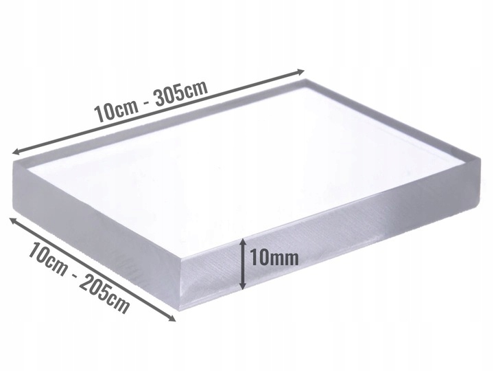 OSŁONA Z PLEXI NA LADĘ - 10mm - Na Wymiar Kod producenta 1521523555123