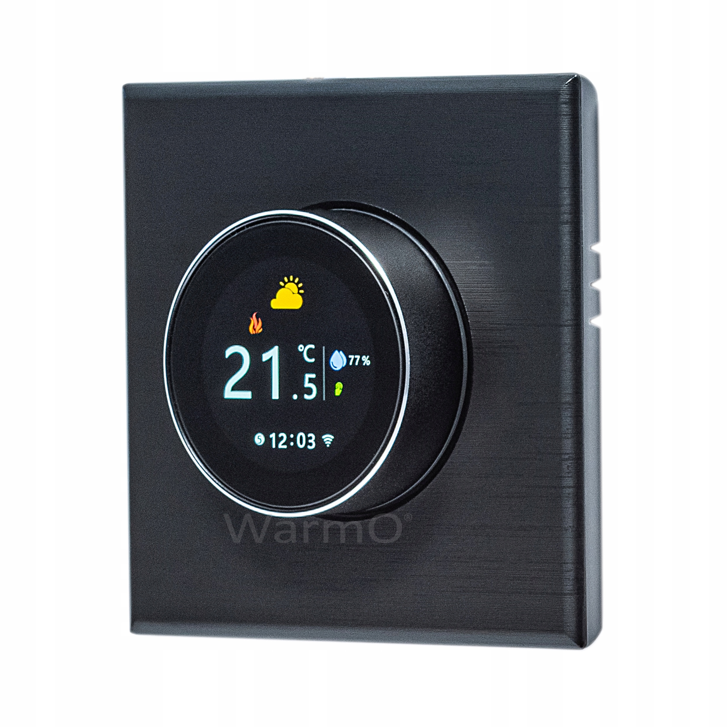 Pokojový Regulátor Teploty WarmO B70b Wifi Termostat Čierny Brúsený