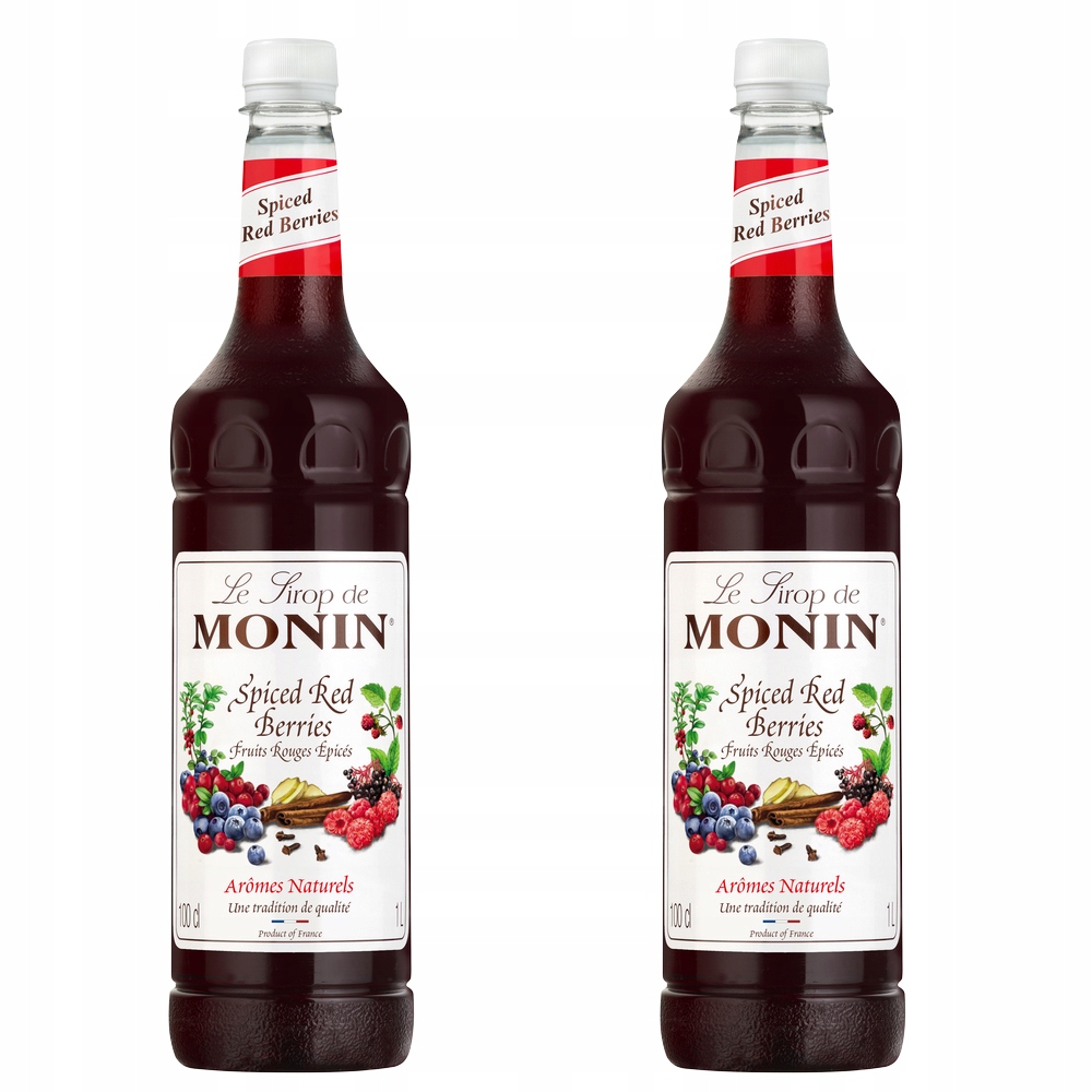 2x Syrop smakowy Monin Spiced Red Berries owoce leśne i przyprawy 1000 ml