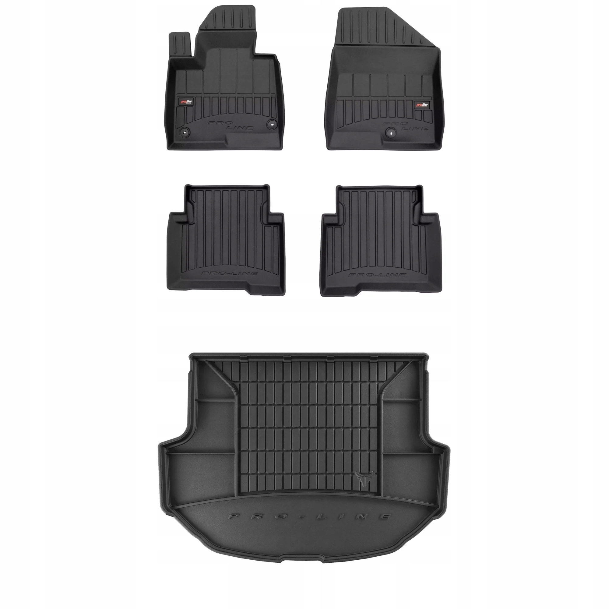 3D gumová sada koberců a rohožek Hyundai Santa Fe III 2012-2018 5 míst, b