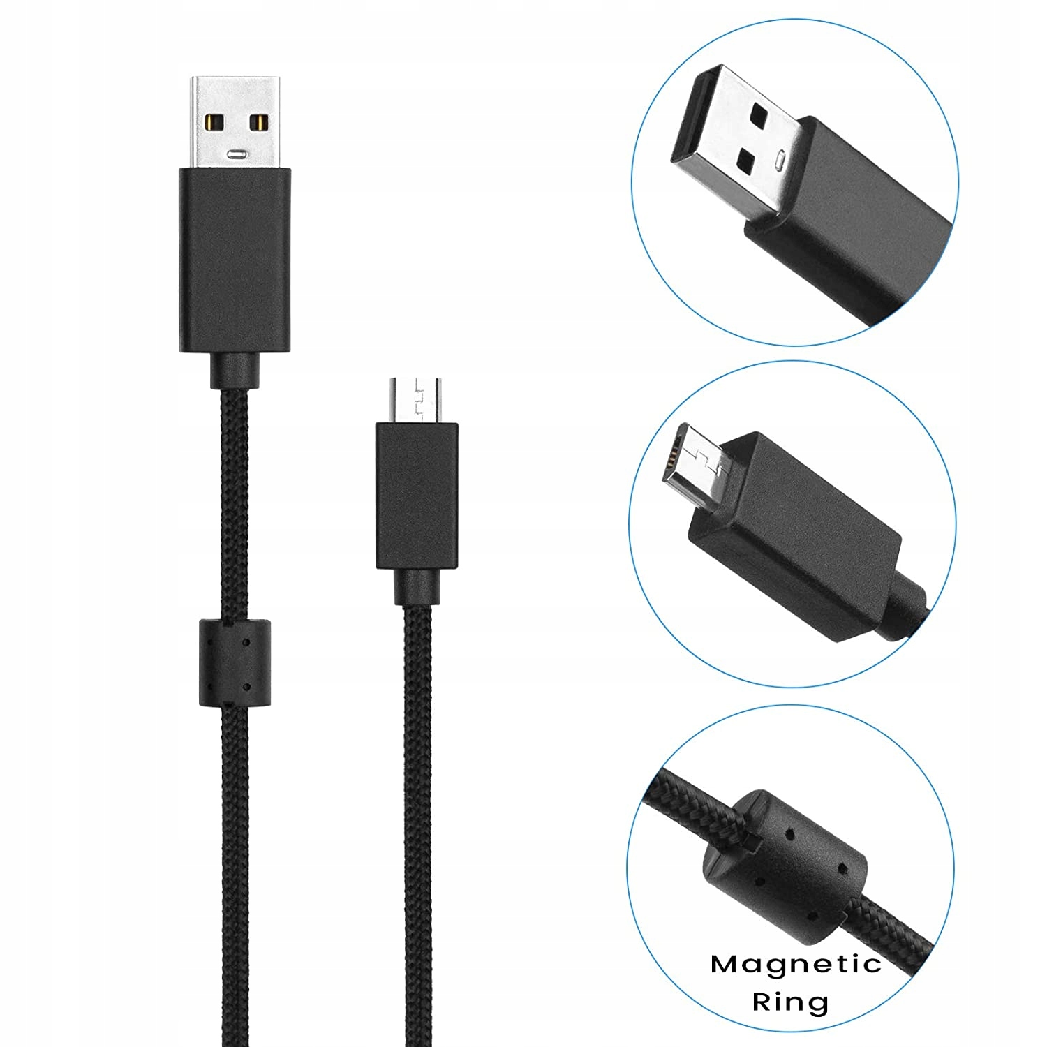 Kabel Micro - USB do Logitech G935 G933 G635 G533 Model Logitech G935 G933 G635 G533