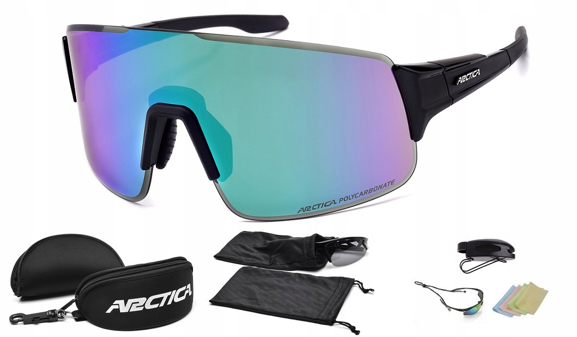 Cyklistické brýle Arctica S-357A – monolens, zrcadlové, Revo, UV400, sportovní